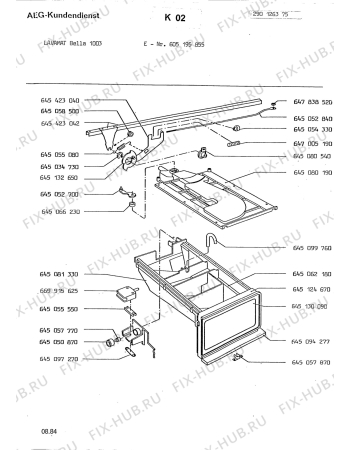 Схема №4 LAVBELLA 1003 с изображением Мини-ручка для посудомойки Aeg 8996454239402